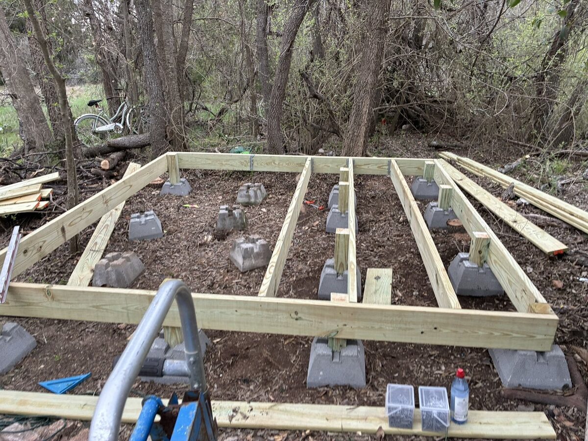 Deck frame construction Austin TX