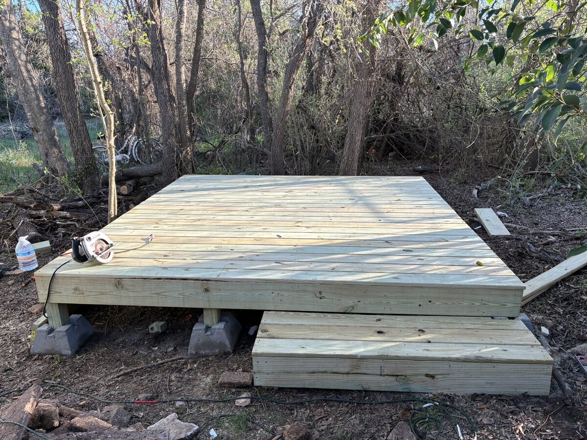 Completed deck platform build Austin TX