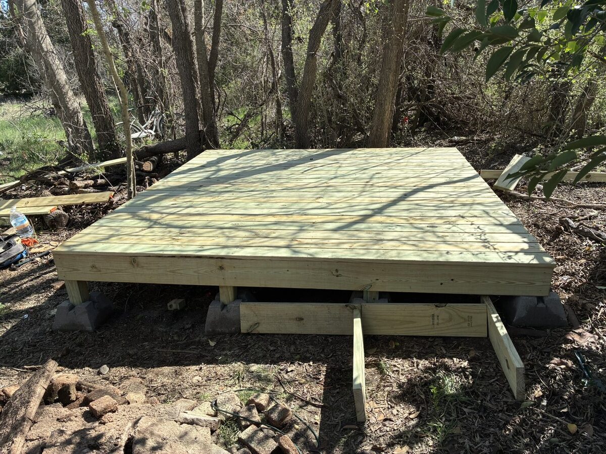 New deck platform complete Austin TX