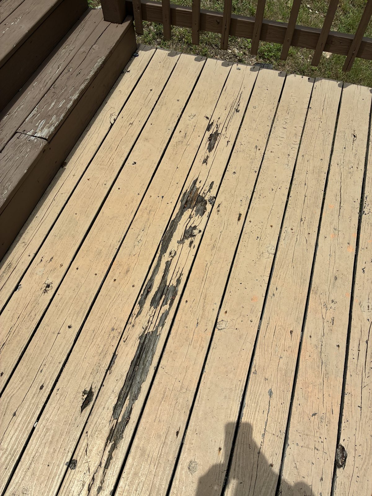 Rotted pool deck before rebuild Austin