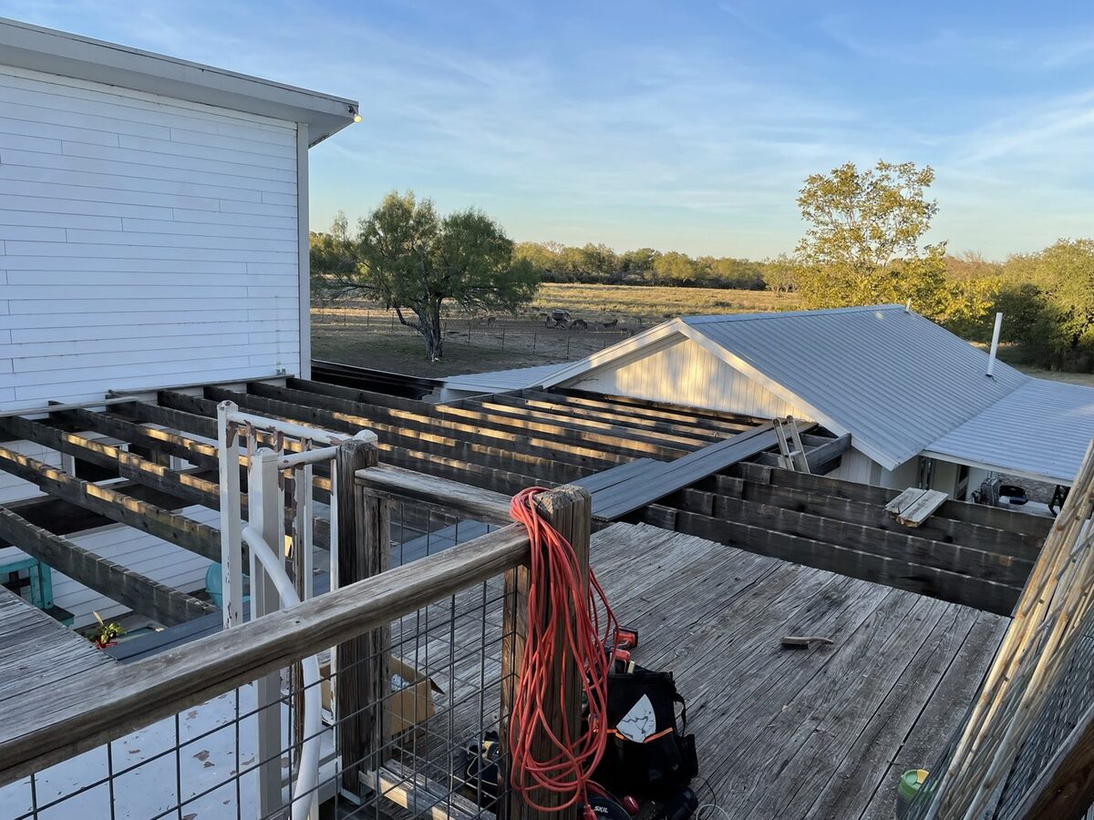 Deck rebuild in progress Austin TX