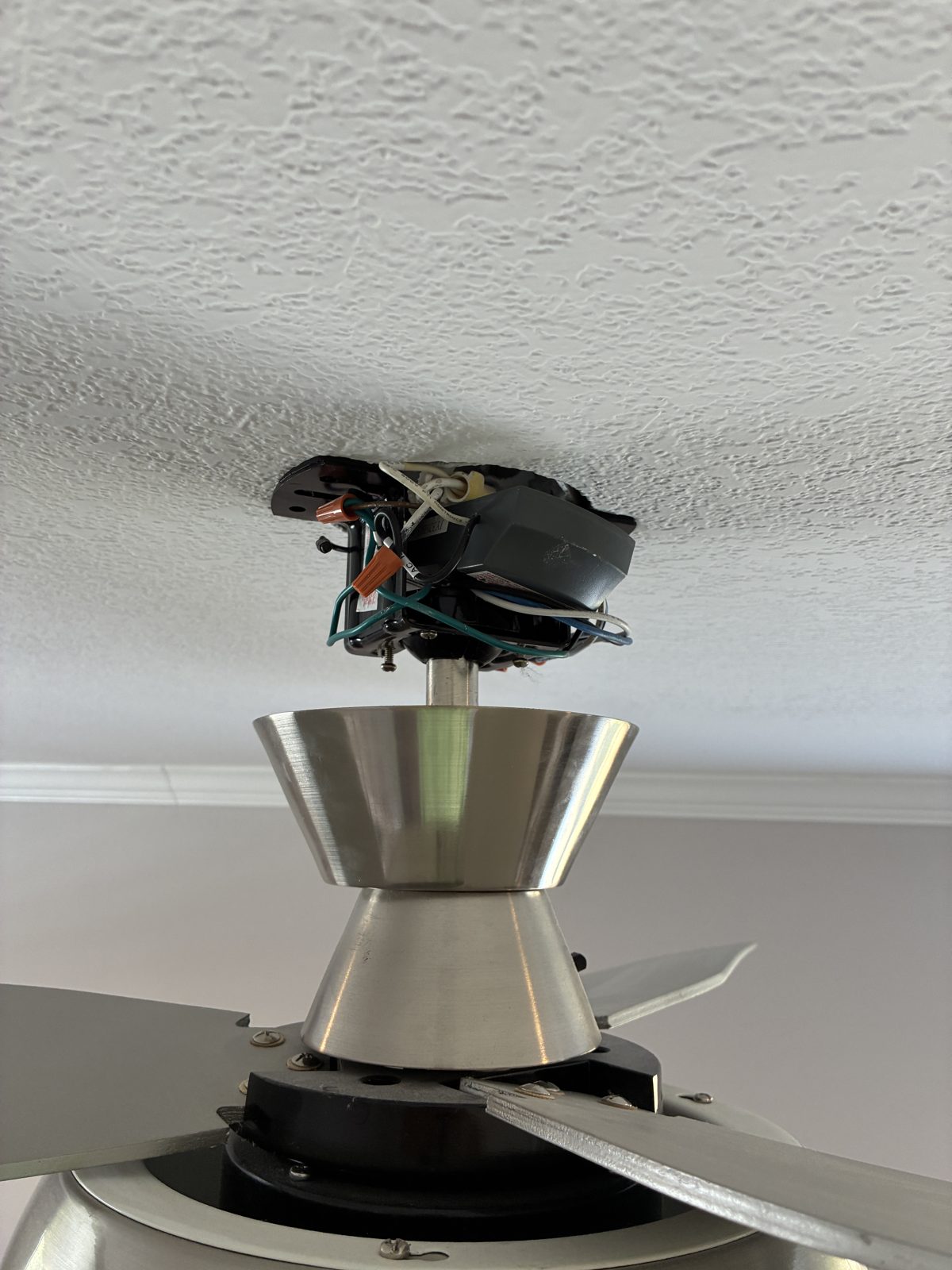 Ceiling fan motor mounted to bracket Austin TX
