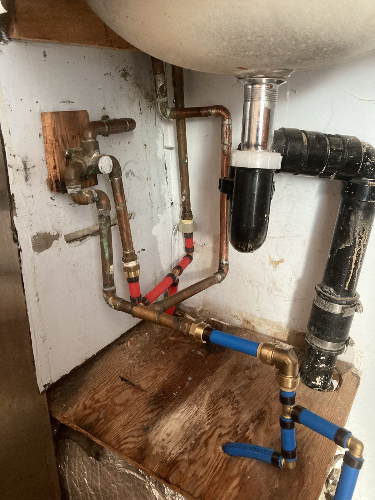 PEX plumbing manifold rework