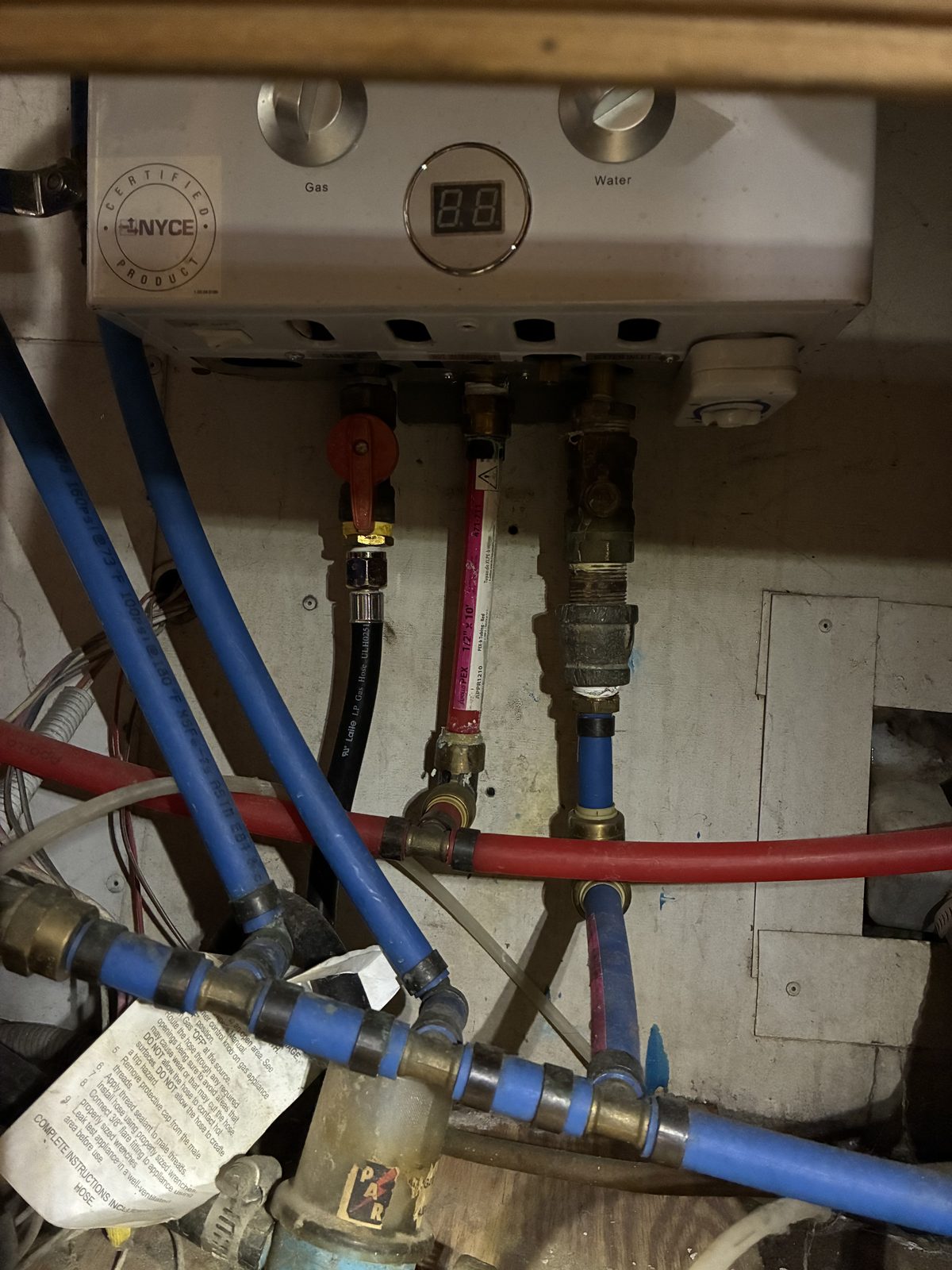 PEX supply lines and shutoffs